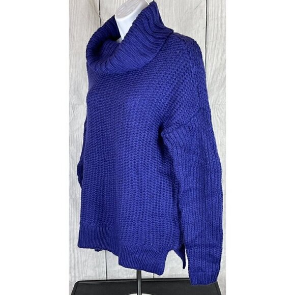 NWT JCP Womens Small Long Sleeve Sweater Purple Shimmer Threads Cowl Neck - Picture 3 of 7